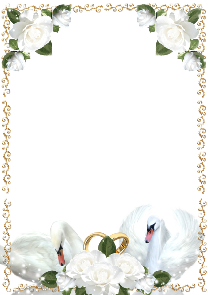 Свадебная рамка вертикальная