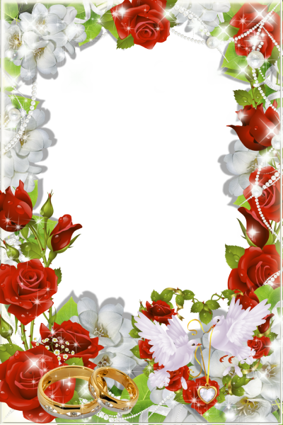 Свадебная рамка вертикальная