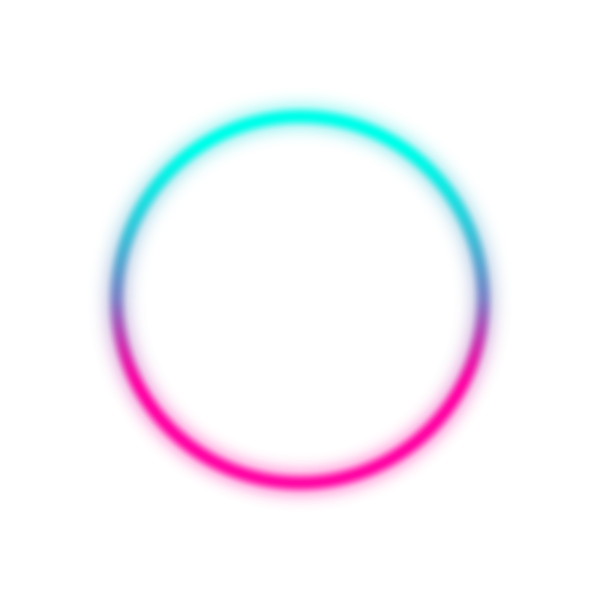 Неоновый круг на прозрачном фоне