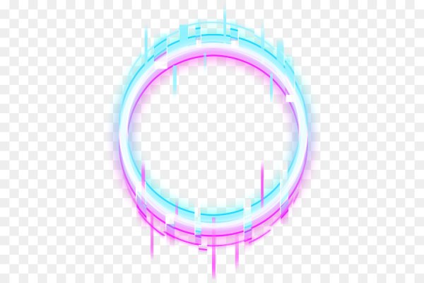 Круглая рамка киберпанк на прозрачном фоне