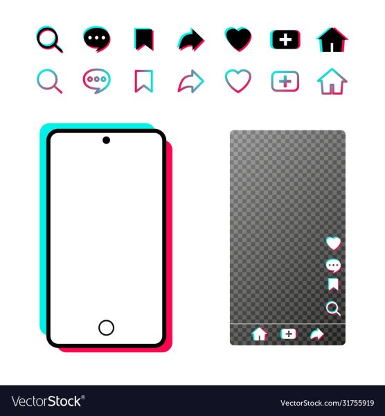 Иконки с экрана тик тока