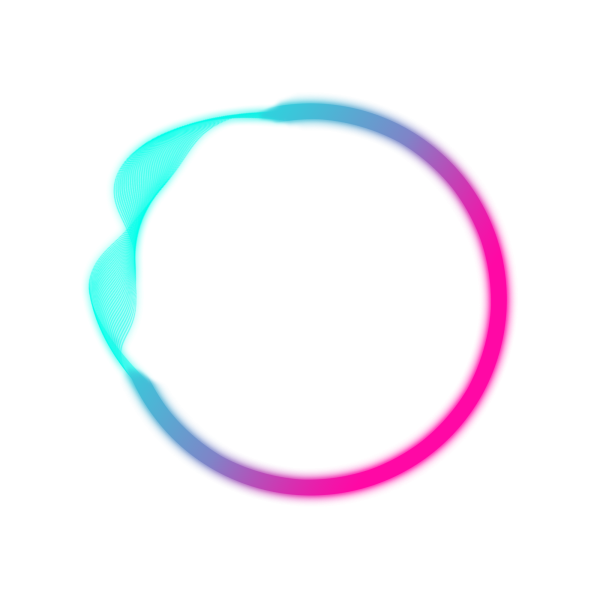 Неоновый круг на прозрачном фоне