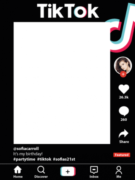 Фоторамка в стиле тик ток