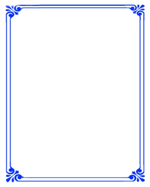 Рамка тонкая синяя