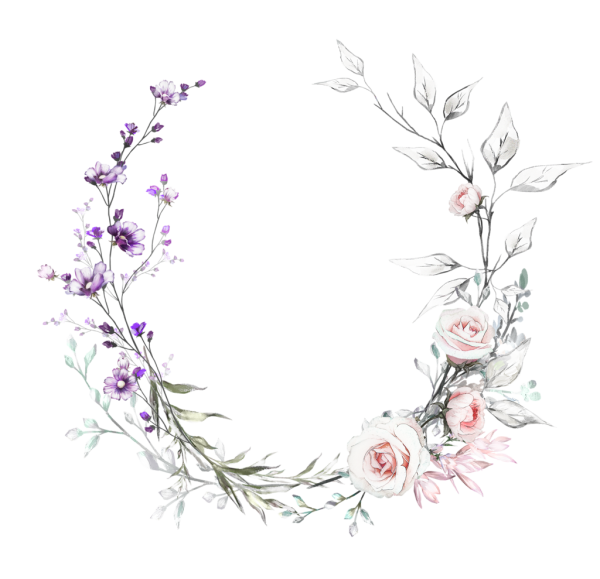 Рамка цветы акварель