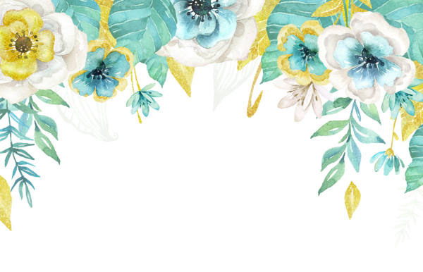 Акварельные цветы для пригласительных