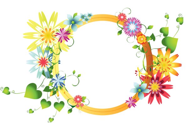 Яркая Цветочная рамка