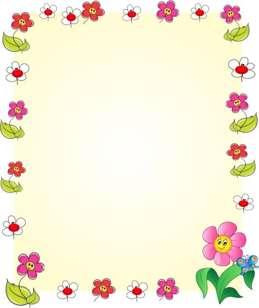 Рамка цветы для детей
