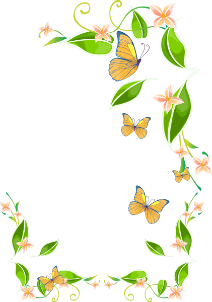 Рамочка из бабочек