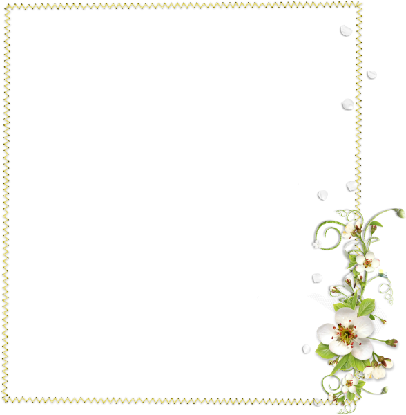 Рамка с цветами узкая