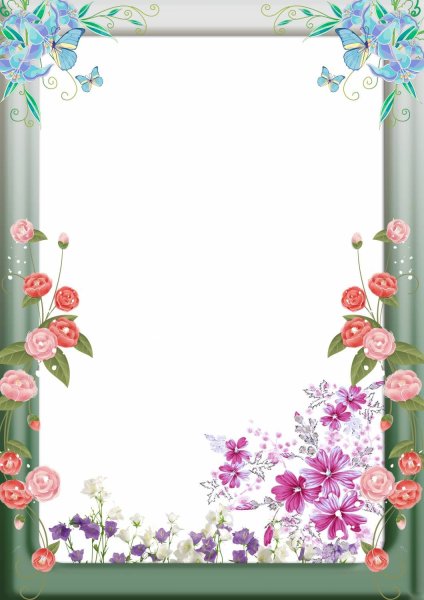 Рамка Цветочная вертикальная