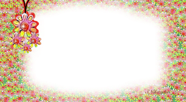 Рамка с цветами для девочки