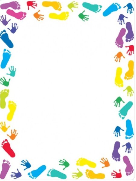 Рамка цветные ладошки