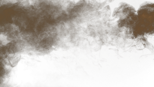 Серый дым на прозрачном фоне