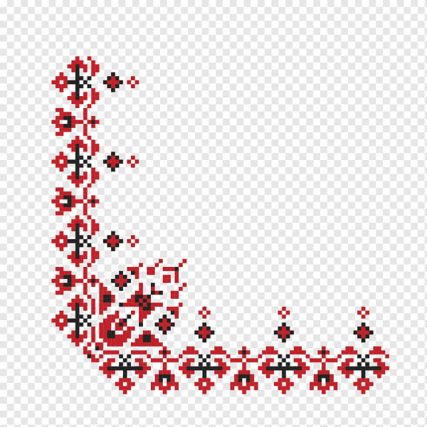 Белорусский орнамент на прозрачном фоне