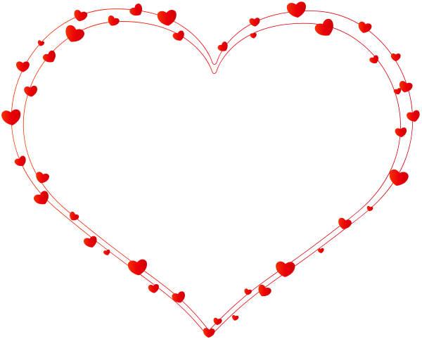 Рамка круглая в виде сердца