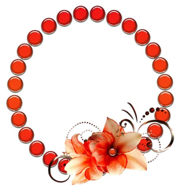 Круглая рамочка на прозрачном фоне