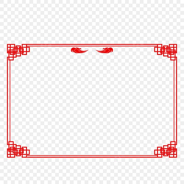 Рамка прямоугольная в китайском стиле
