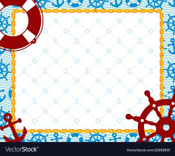 Рамка морская тема детская