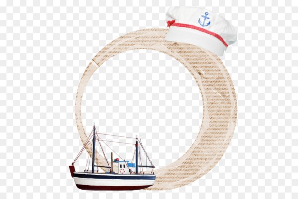 Круглая рамочка в морском стиле