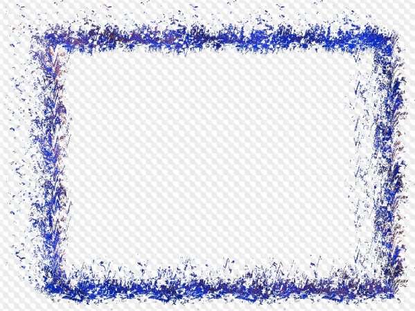 Синяя рамка на прозрачном фоне