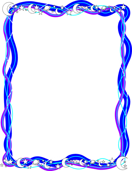 Синяя рамка на прозрачном фоне