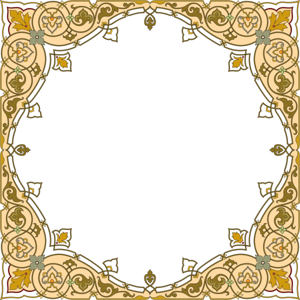 Восточные рамки на прозрачном фоне