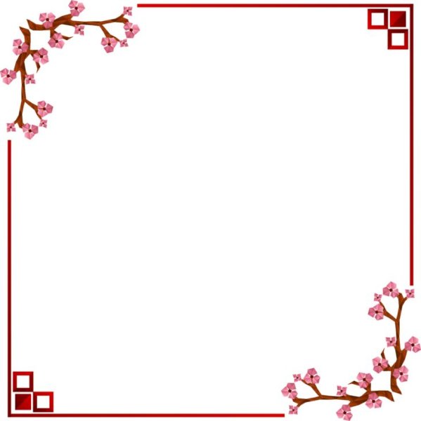 Рамочка в японском стиле