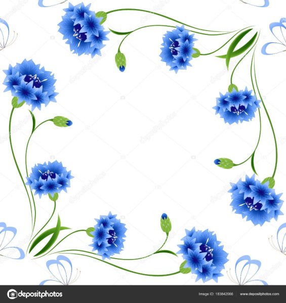 Рамка с васильками