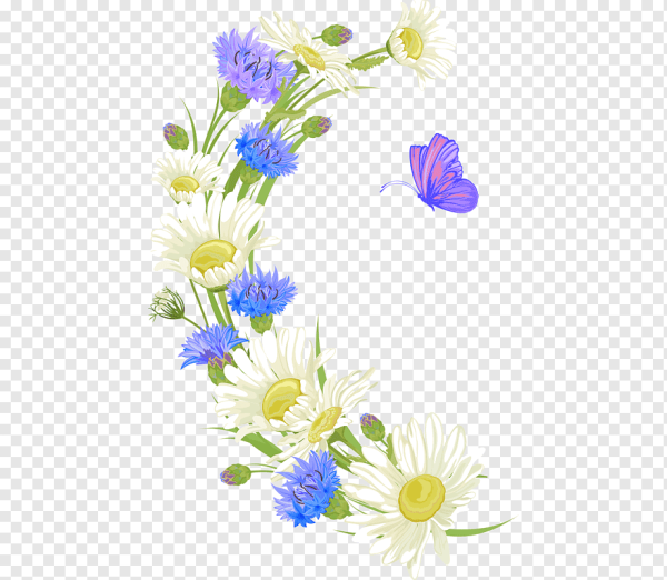 Орнамент из полевых цветов