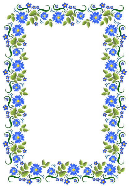 Рамка с васильками