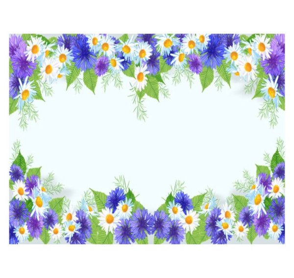 Рамка с васильками для текста