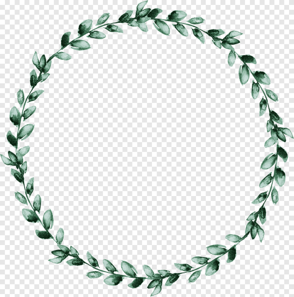 Круглая рамка из листьев