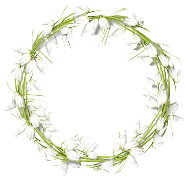 Весенний венок на прозрачном фоне
