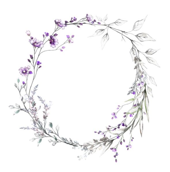 Рамка круглая Лаванда