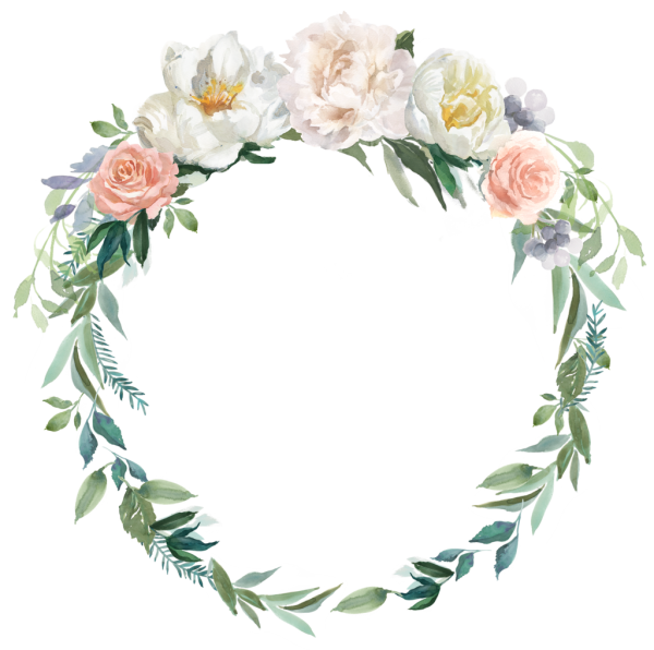 Круглый венок из цветов