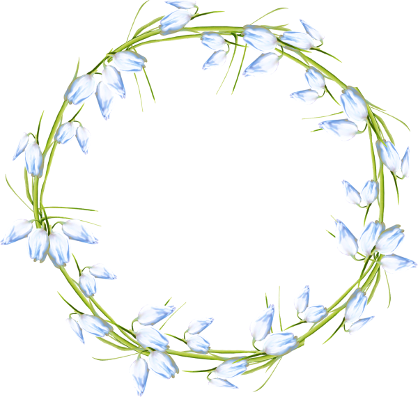 Круглая рамка весенние цветы