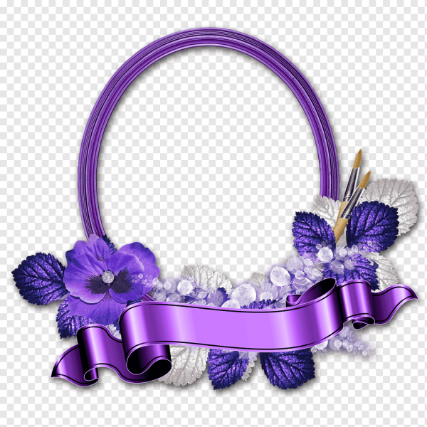 Рамка сиреневая на прозрачном фоне