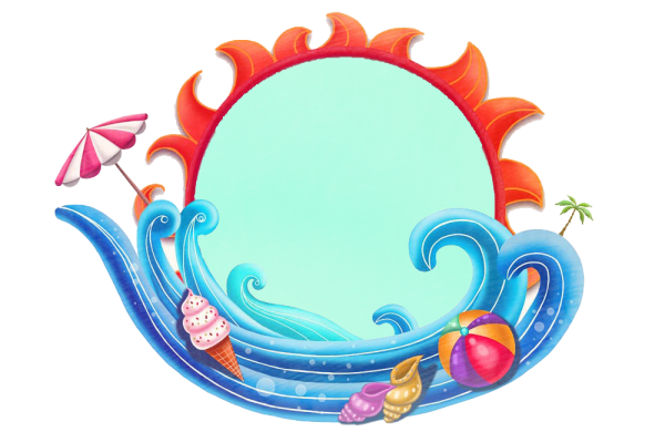 Круглая рамочка в морском стиле