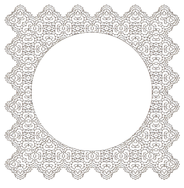 Круглая кружевная рамка