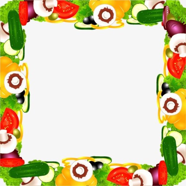Рамка овощи и фрукты