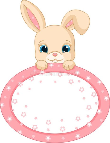 Зайчики круглые рамки