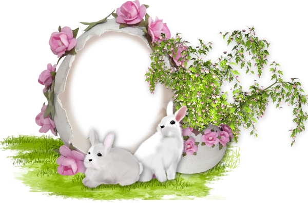 Рамка с пасхальным кроликом