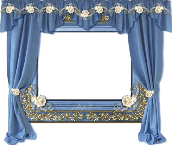 Окно со шторами для фотошопа