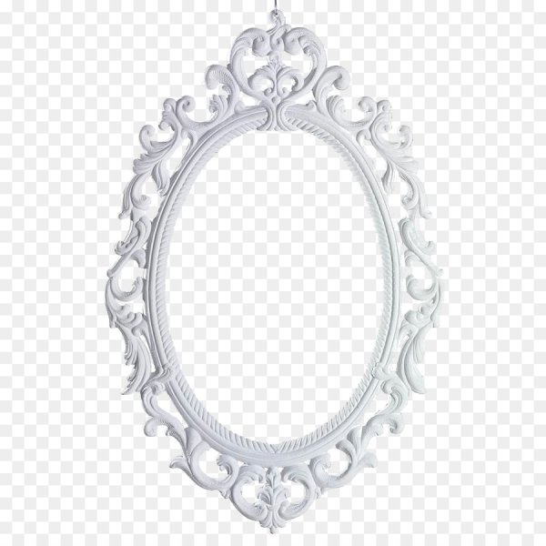 Рамка белая овальная