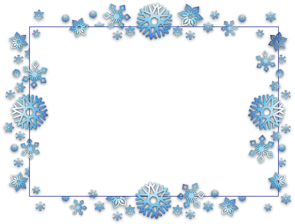 Рамка из снежинок