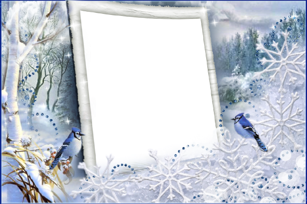 Зимний пейзаж рамка