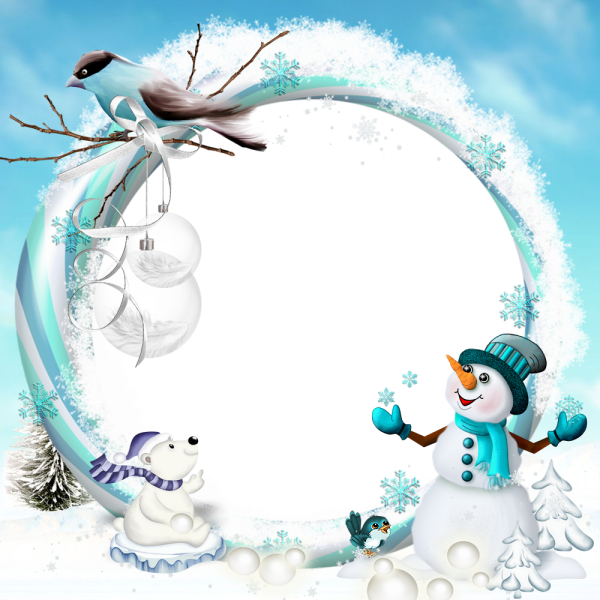 Зимняя фоторамка