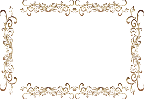 Золотая ажурная рамка