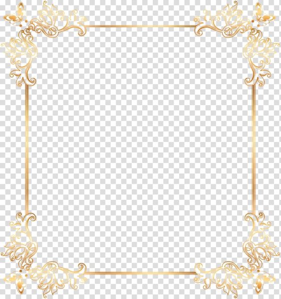 Рамка завитки золото